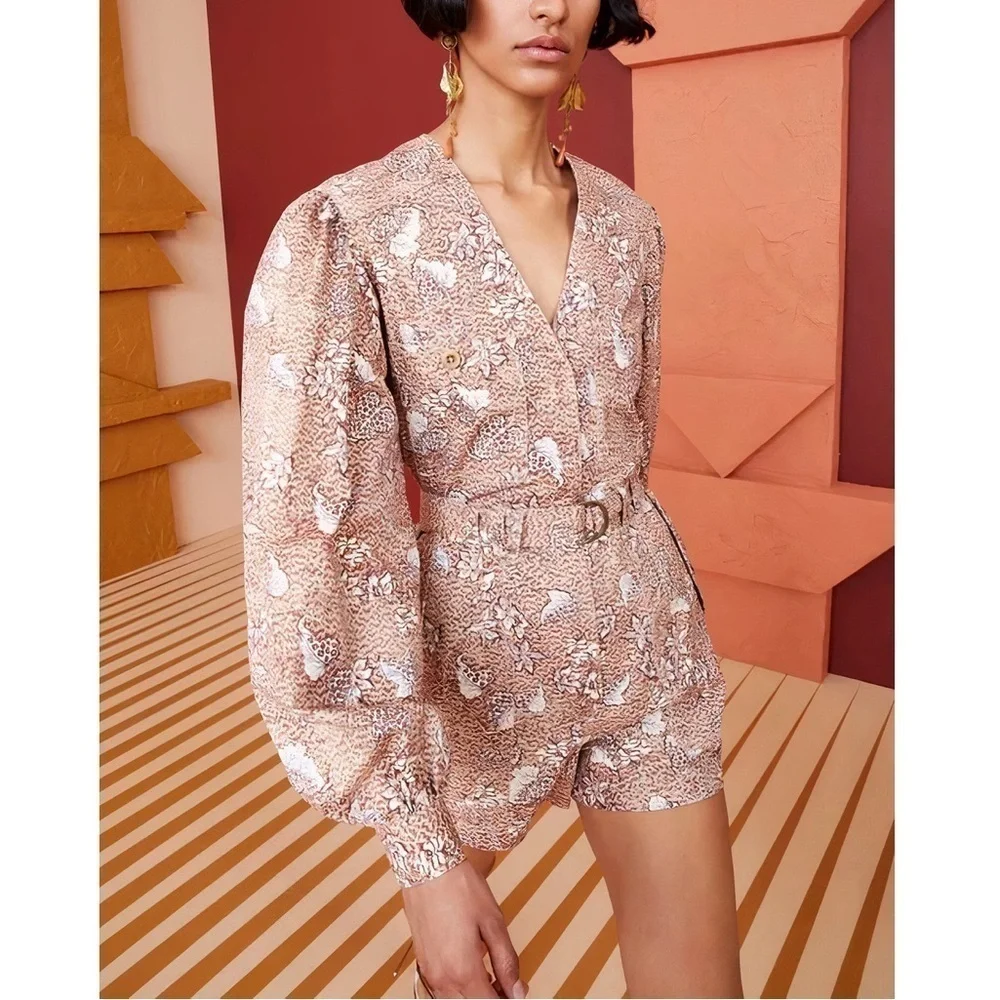 NWOT Ulla Johnson Short Long-Sleeve Cameron Playsuit Romper - Picture 4 of 8